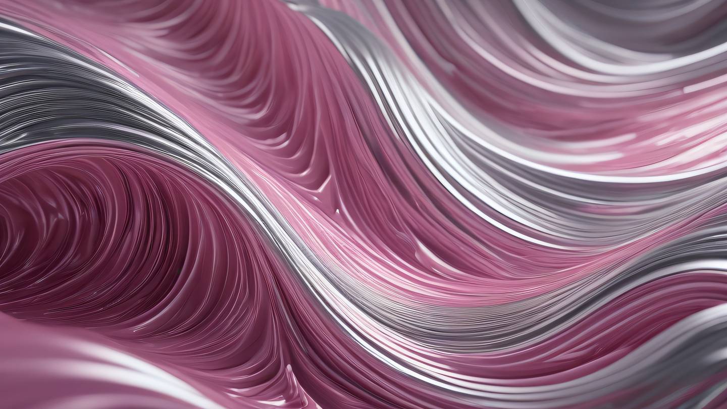 Dynamic flowing patterns of silver and pink creating an abstract sea of digital connections with wave-like structures high-quality ultra-realistic cinematic 8K UHD high resolution sharp and detail
