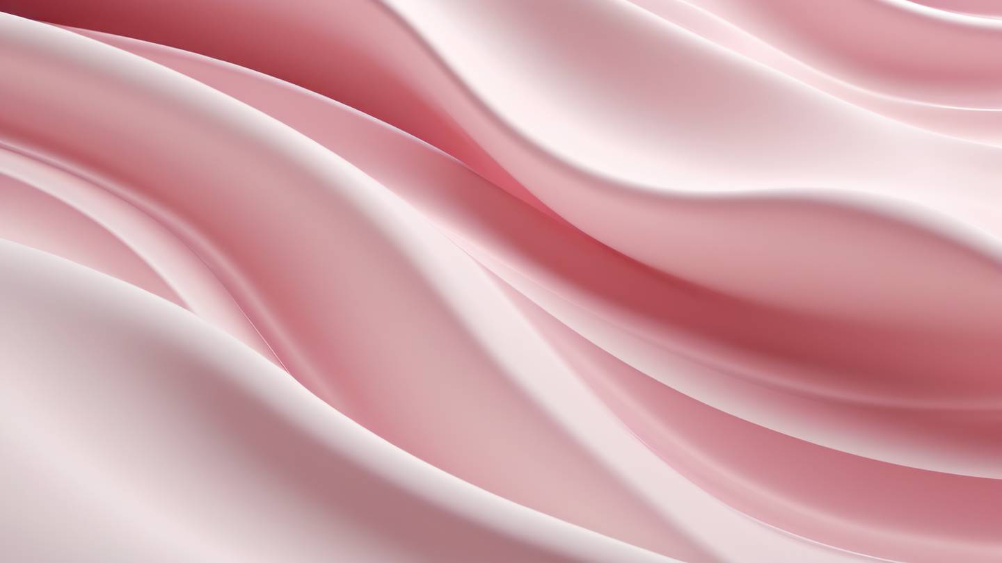 Abstract flowing waves with organic shapes in soft white and rose pink tones creating a gentle gradient effect ultra-realistic cinematic quality 8K UHD high resolution sharp detail