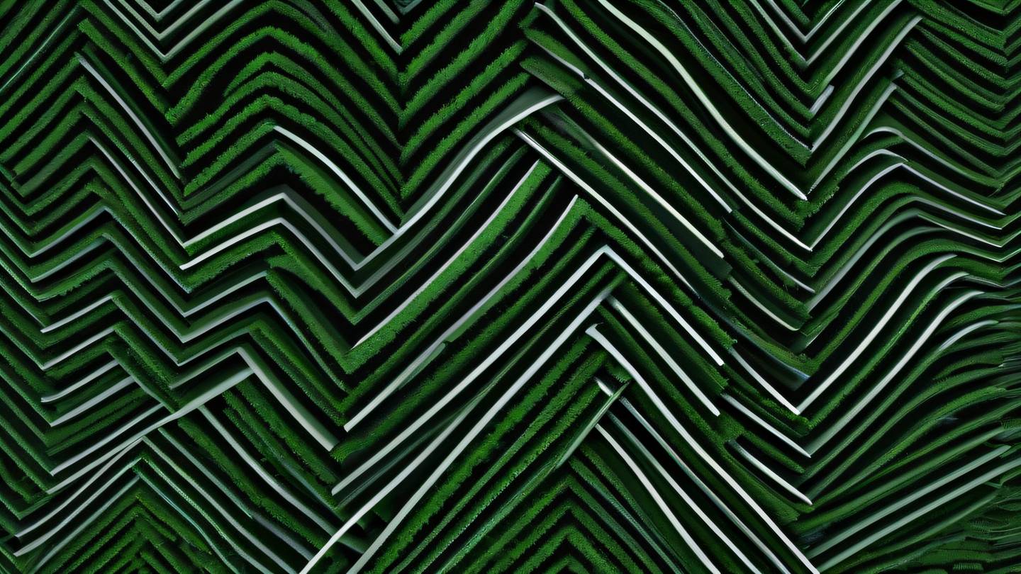 Organic patterns of bright forest green and white interweaving lines on black background shot from bird's eye view depicting harmony and balance in system architecture high-quality ultra-realistic cinematic 8K UHD high resolution sharp and detail
