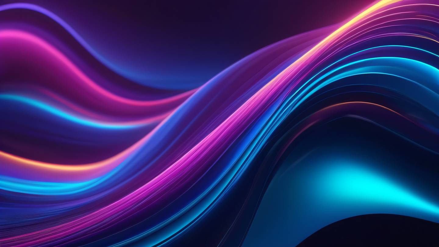 Abstract flowing curves and waves in iridescent and neon colors resembling digital energy patterns ultra-realistic cinematic 8K UHD high resolution sharp and detailed
