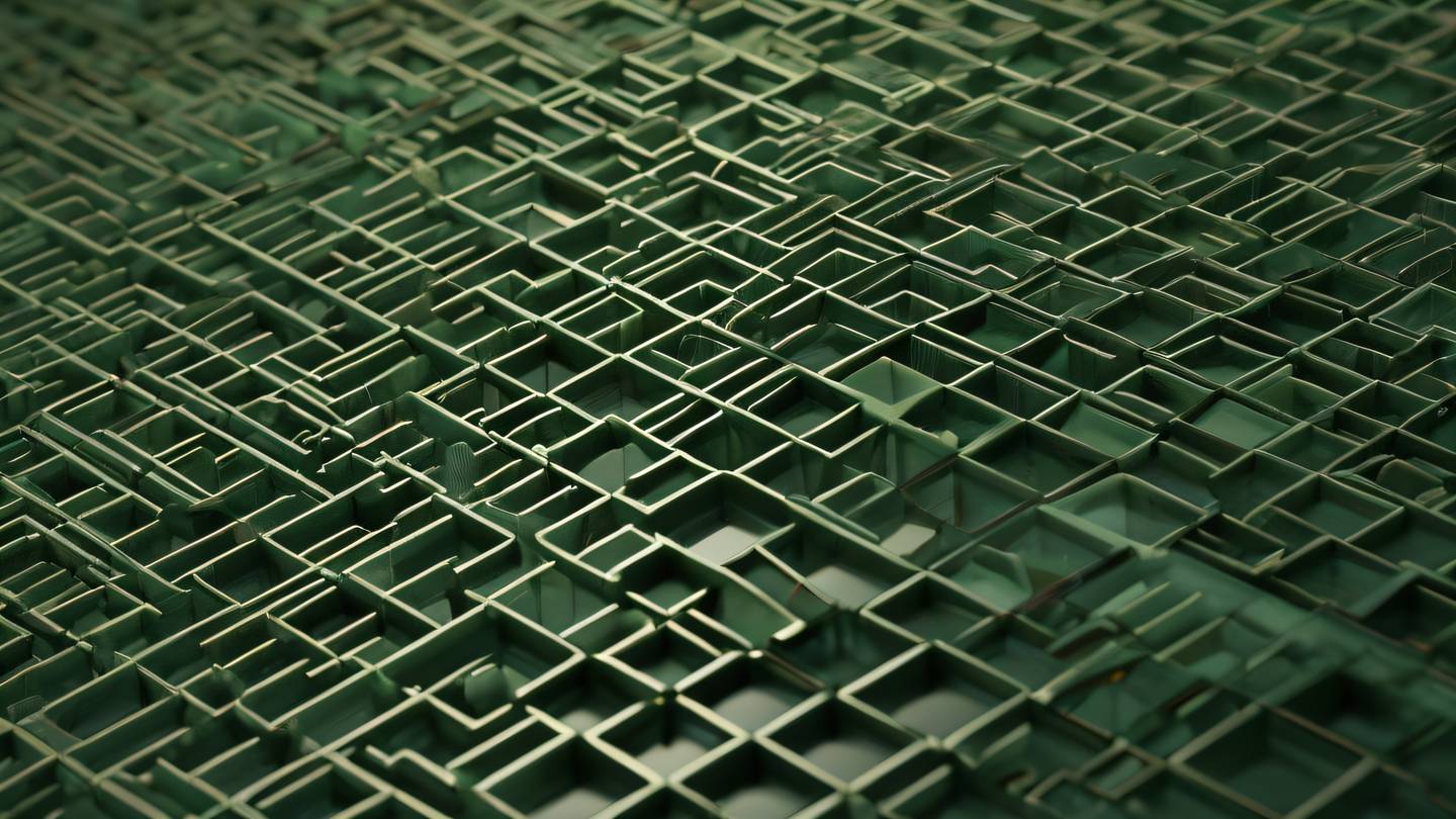 Crystalline structure growing in organized patterns representing structured data flow contemporary brown and sage green color scheme captured from low angle perspective emphasizing height and complexity high-quality ultra-realistic cinematic 8K UHD high resolution sharp and detail
