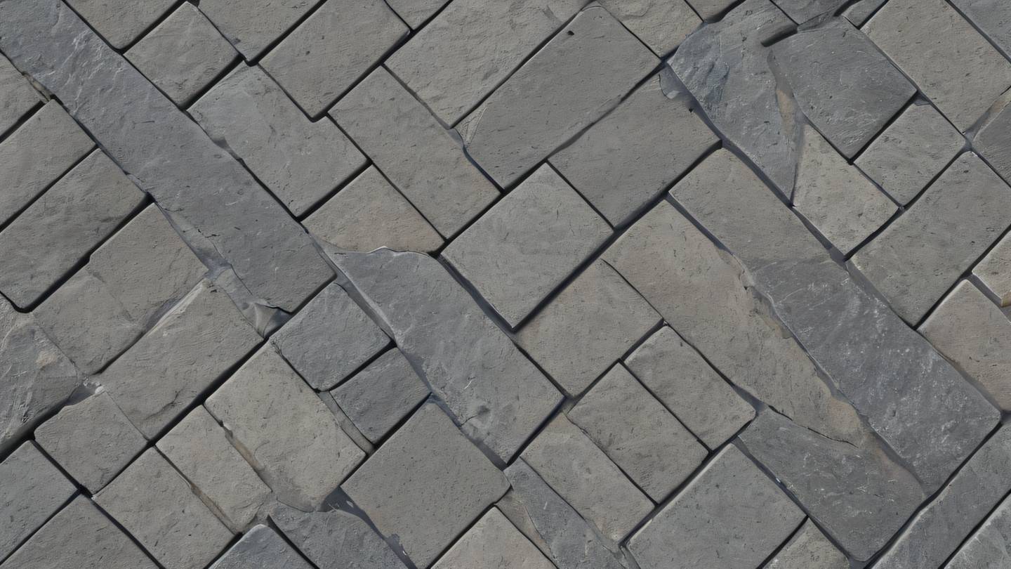 Abstract geometric patterns of interconnected pathways in stone colors (granite slate limestone) with natural lighting casting shadows ultra-realistic cinematic 8K UHD high resolution sharp detail top-down perspective