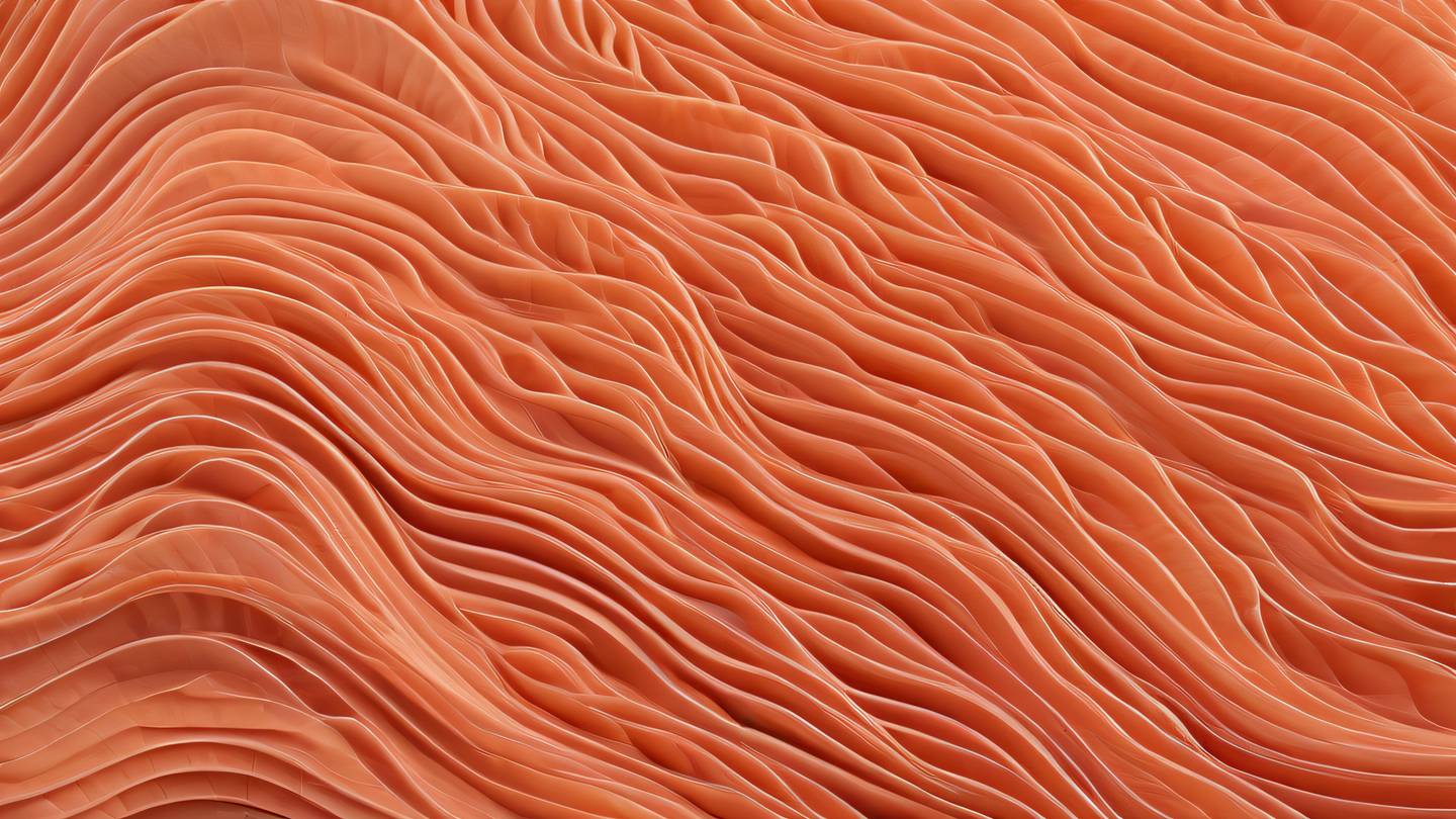 Gentle swirls of salmon-orange and peach colors forming an abstract representation of data organization and structure ultra-realistic cinematic 8K UHD high resolution sharp and detailed