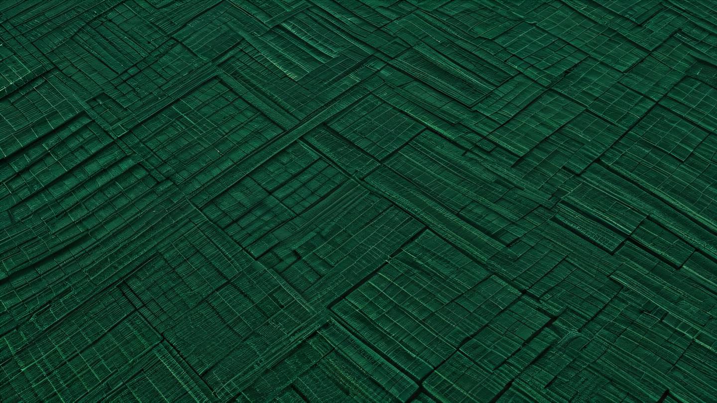 Minimalist geometric patterns representing data validation flow sage green and forest green gradient with subtle texture top-down aerial view high-quality ultra-realistic cinematic 8K UHD high resolution sharp and detail